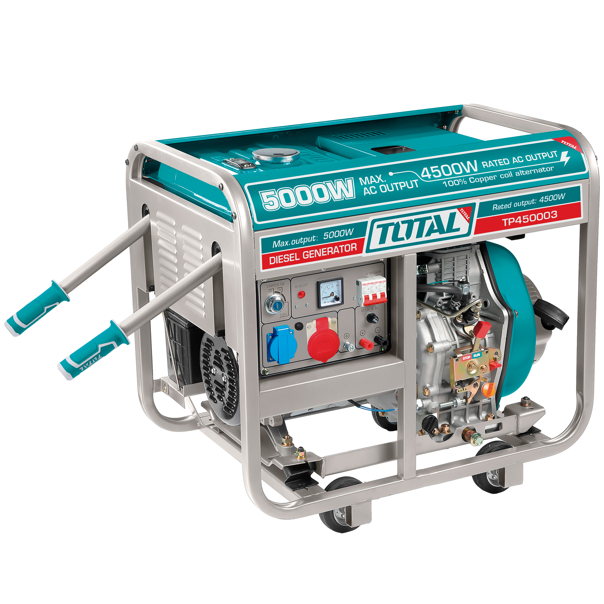 GENERADOR portátil diésel abierto 5.0 kW - Trifásico TP450003 | 5.0 kW