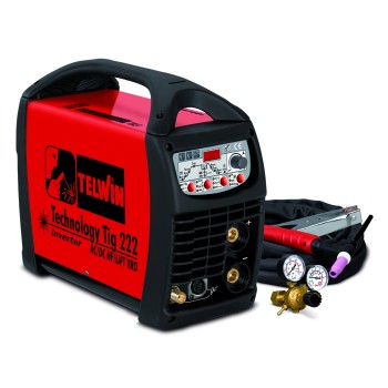 TELWIN - TIG AC/DC HF Technology 222 | Equipo de soldadura TIG con accesorios