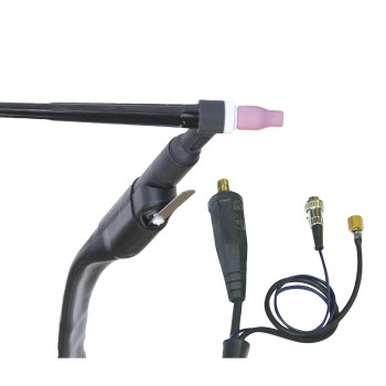 Antorcha de láminas para soldadura TIG SR26 conectores Amphenol 7 puntos Ø 35/50