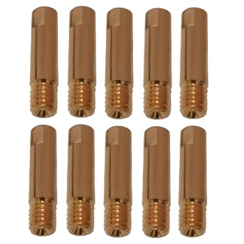 10 contact tips for steel or stainless steel wire M6 thread - Length 25 mm