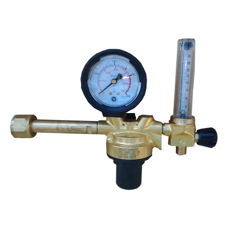 Regulador con débilitro y columna para botella recargable