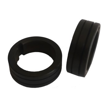 2 Rodillos con anillo + chaveta para hilo de acero