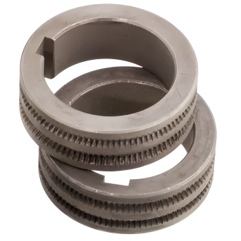 2 Rodillos anillo + chaveta para hilo tubular