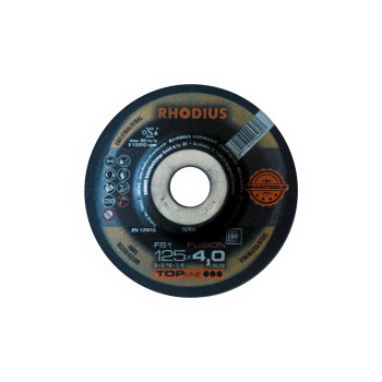 Muela de desbaste para inox Ø 125 mm Rhodius FS1