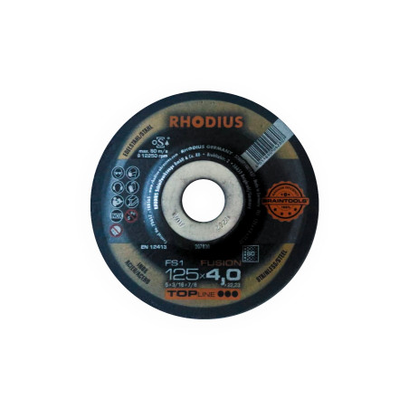 Muela de desbarbar para inoxidable Ø 125 mm Rhodius FS1