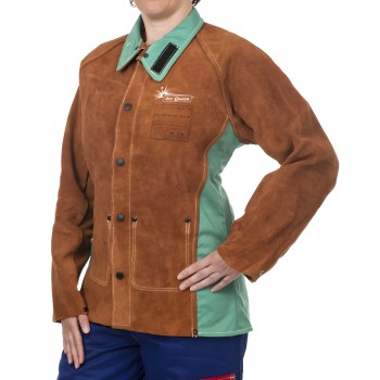 Chaqueta de soldadora corte mujer Lava Brown Weldas