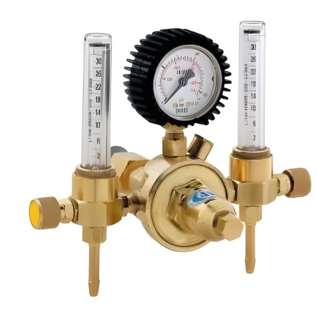 Regulador de 2 columnas gas Argón y Argón +CO²