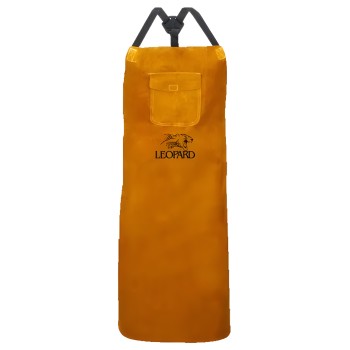 Delantal de soldadura en cuero curtido marrón