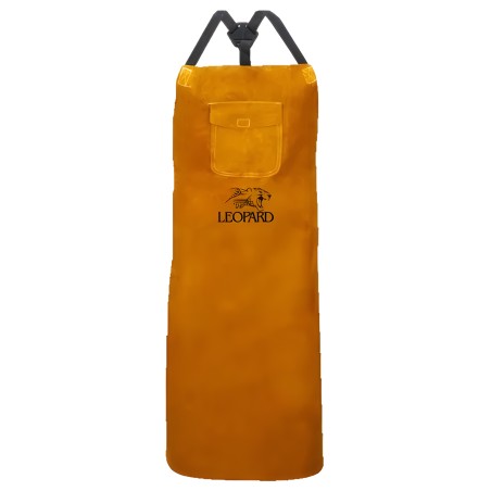 Delantal de soldadura en cuero curtido marrón