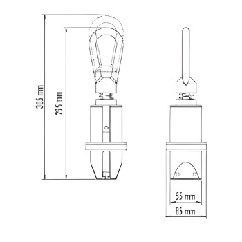 Pinza de tracción 55 mm