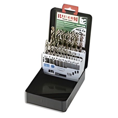 Estuche de 19 brocas para metal HSS cobalto 5% Ø 1 a 10 mm