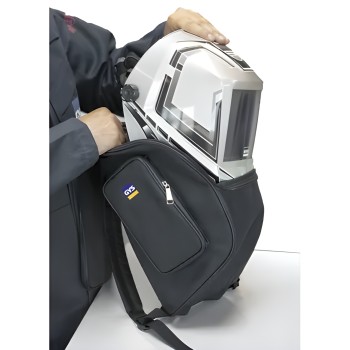 Mochila de transporte y protección para careta de soldadura