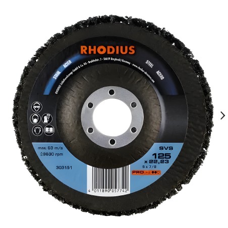 RHODIUS - Disco de limpieza de nylon no tejido