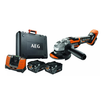 AEG Amoladora 125 mm sin cable 18 V en estuche BEWS18-125BL-502C