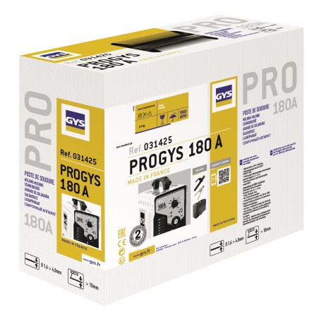 Equipo de soldadura MMA Inverter PROGYS 180 A