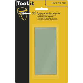 5 pantallas de protección 110 x 90 mm externas para careta GYS