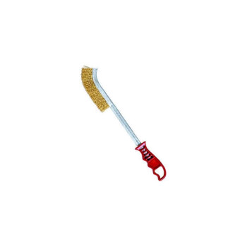 Welding brush with crimped steel wire for brushing steel