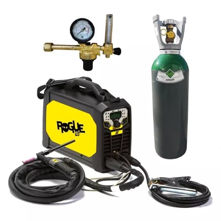 PACK: Equipo de soldadura ROGUE ESAB ET201i Pro CE + Regulador + Gas