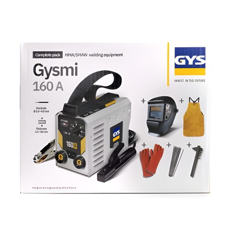 PACK GYSMI 160 P con cagoule, guantes, delantal y accesorios