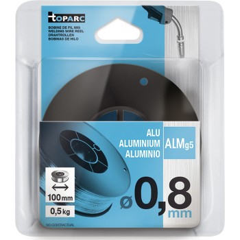 GYS - Bobina de hilo Alu AlMg5 Ø 0,8mm - D100 - 0,5kg