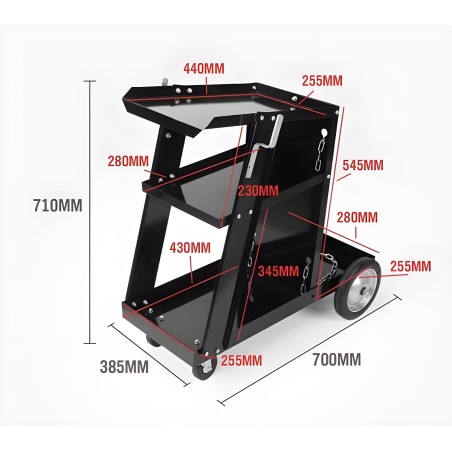 Carro SOUDEXPERT para equipo de soldar MIG-TIG