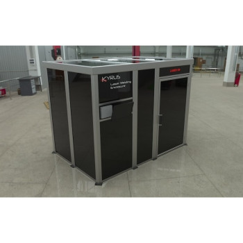 Cabina de soldadura láser clase 4 - 3x2m con puerta de bisagra