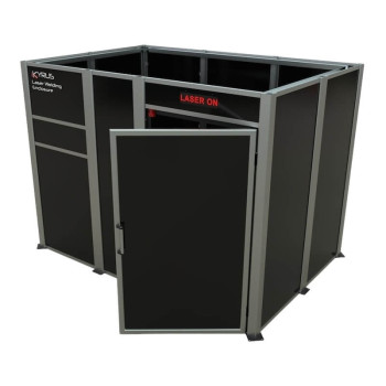 Cabina de soldadura láser clase 4 - 3x2m con puerta de bisagra
