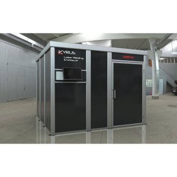 Cabina de soldadura láser clase 4 - 3x3m con puerta de bisagra