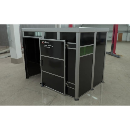 Cabina de soldadura láser clase 4 - 3x2m con puerta corredera