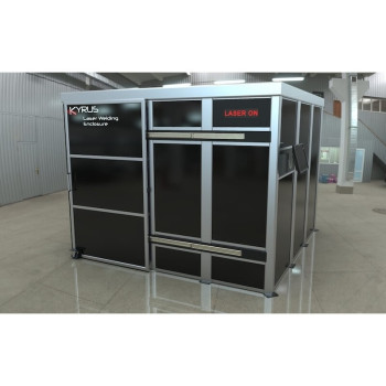 Cabina de soldadura láser clase 4 - 4x3m con puerta corredera
