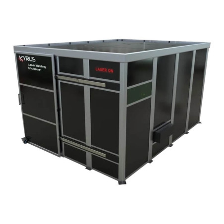 Cabina de soldadura láser clase 4 - 4x3m con puerta corredera