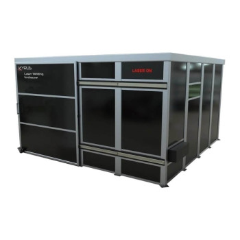 Cabina de soldadura láser clase 4 - 4x4m con puerta corredera