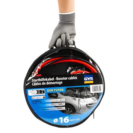 CABLES DE ARRANQUE 320A - 16MM2 - 3M