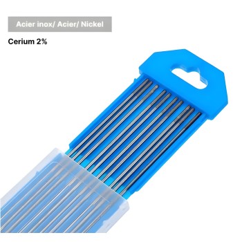 Tungsten Cerium 2% Electrodes (Grey) - Ø2.0x150 mm (x10)