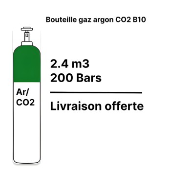 Botella gas de soldadura Argón CO2 15% - B10 - 2,2m³