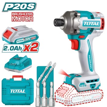 Atornillador de impacto 1/4'' brushless a batería TIRLI2028E | 20 V