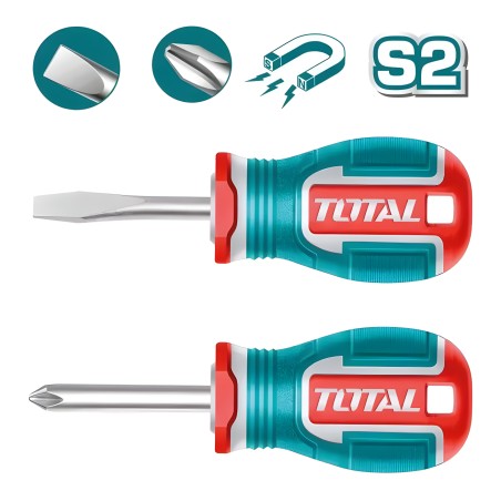 Juego de 2 destornilladores cortos TKSDS2226 | SL6-PH2