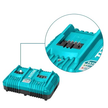 Cargador rápido doble TCLI2034E | 20 V