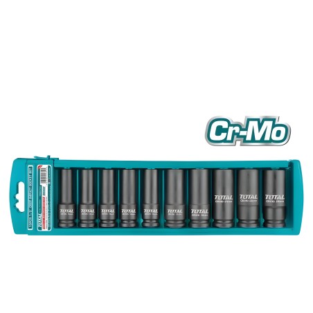 Juego de 10 vasos largos 1/2'' THKISD12102L | CrMo - Cromo-molibdeno