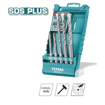 Juego de 5 brocas SDS Plus para hormigón TAC190501 | HSS