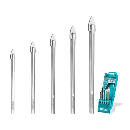 Juego de 5 brocas para vidrio TACSD7256 | HSS