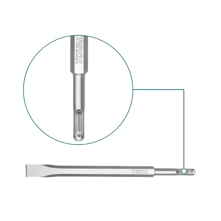 Cincel SDS PLUS TAC15121411 | 250 x 20 mm | Cromo-molibdeno (Cr-Mo)