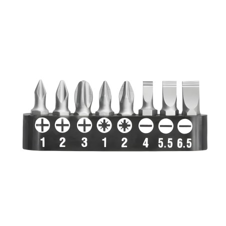 Juego de 9 puntas 1/4'' con portapuntas TACSD3091