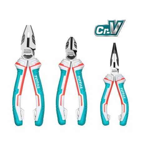 Set of 3 reinforced pliers  THT2K0301S | Chrome-vanadium (Cr-V)