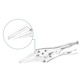 Mordaza grip boca plana THT19902 | 250 mm | Acero al carbono