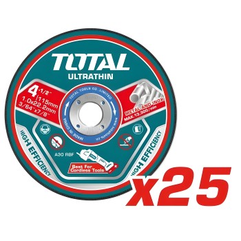 Caja de 25 discos de corte TAC11011525 | 115 mm