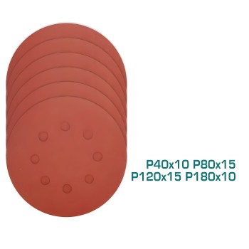 Juego de 50 hojas abrasivas redondas TAC7315011