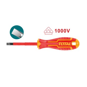 Destornillador aislado plano THTIS | SL6 x 150 mm | Cromo-vanadio (Cr-V)