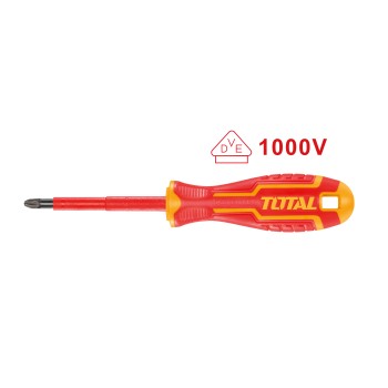 Destornillador aislado pozidrive THTISPZ | PZ2 x 100 mm | Cromo-vanadio (Cr-V)