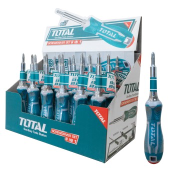 Destornillador con 6 puntas intercambiables THT2506076 | Cromo-vanadio (Cr-V)